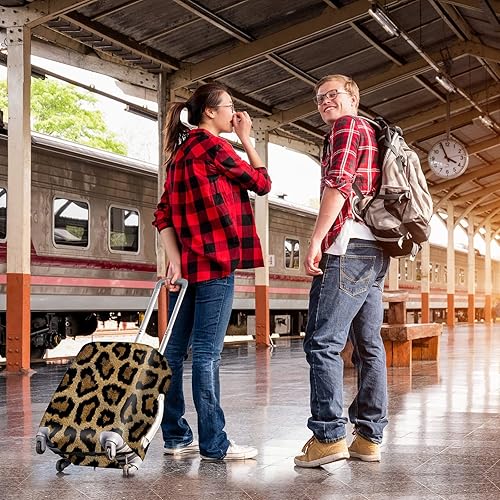 Miniatura 7 de FUYOCWE Fundas de equipaje para maleta, aprobadas por la TSA, protector elástico lavable para maleta, funda protectora para maleta de 19 a 32