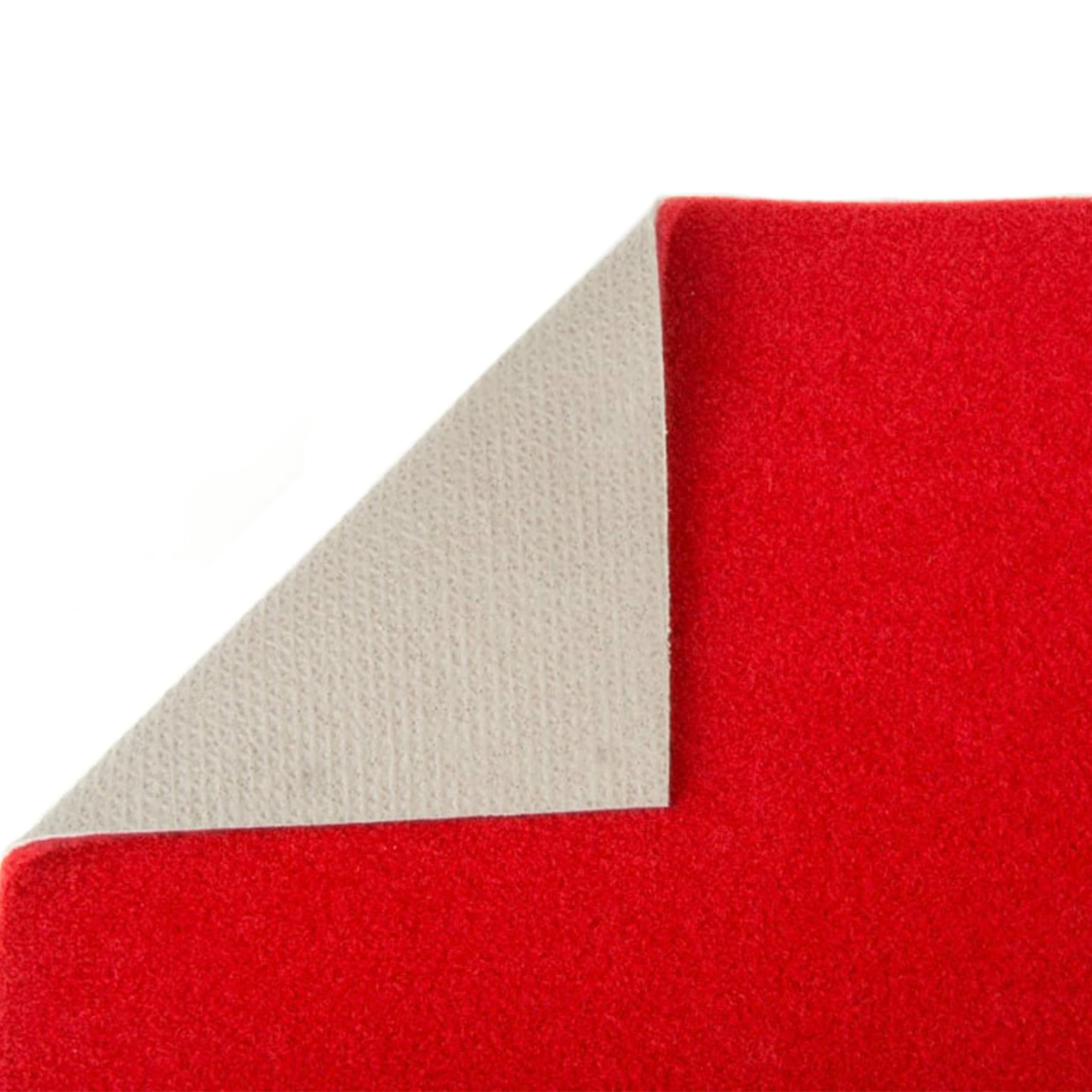 Primaflor Event- und Messeteppich Salsa | 100x800 cm | Rot | 5 mm | Messeteppich Meterware mit Gummirücken | Vlies Teppich | Nadelvlies Bodenbelag für Messe, Event und Publikumsverkehr