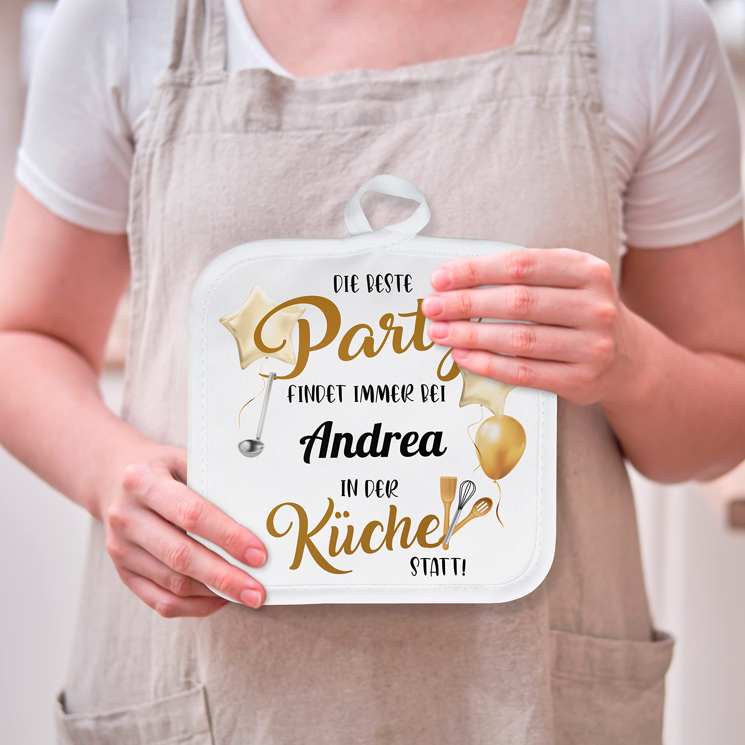 Oma-Geschenk Topflappen Mit Tasche – Lustiger Spruch "Alles Schmeckt Besser, Wenn Oma Es Macht" – Hitzebeständig