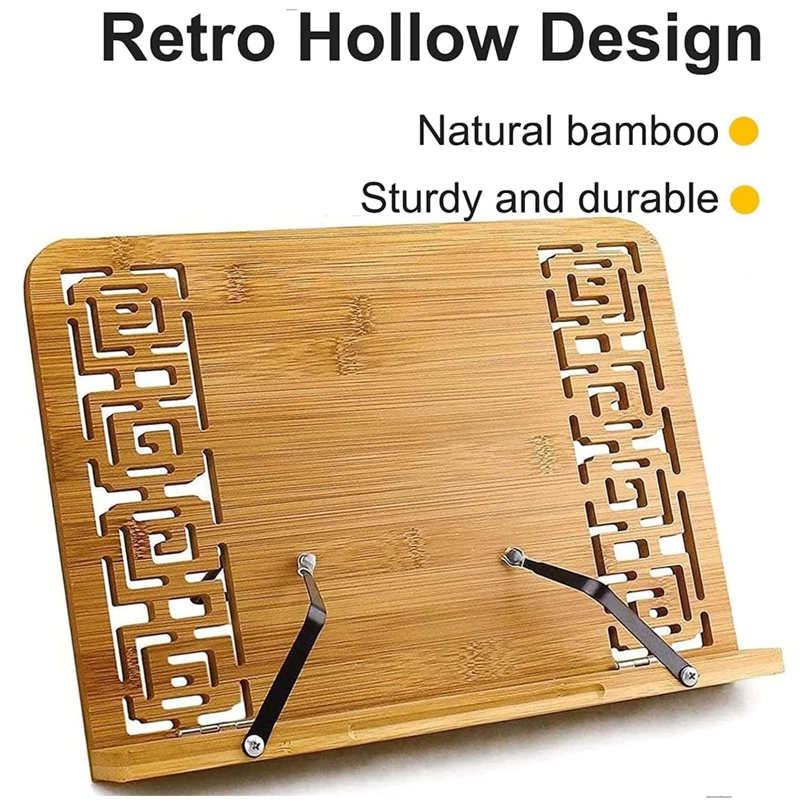 Atril De Partituras con Diseño Hueco, Soporte De Madera para Partituras con Trípode De Altura Ajustable De 28" A 63", Atril para Partituras para Exhibición De Conciertos,