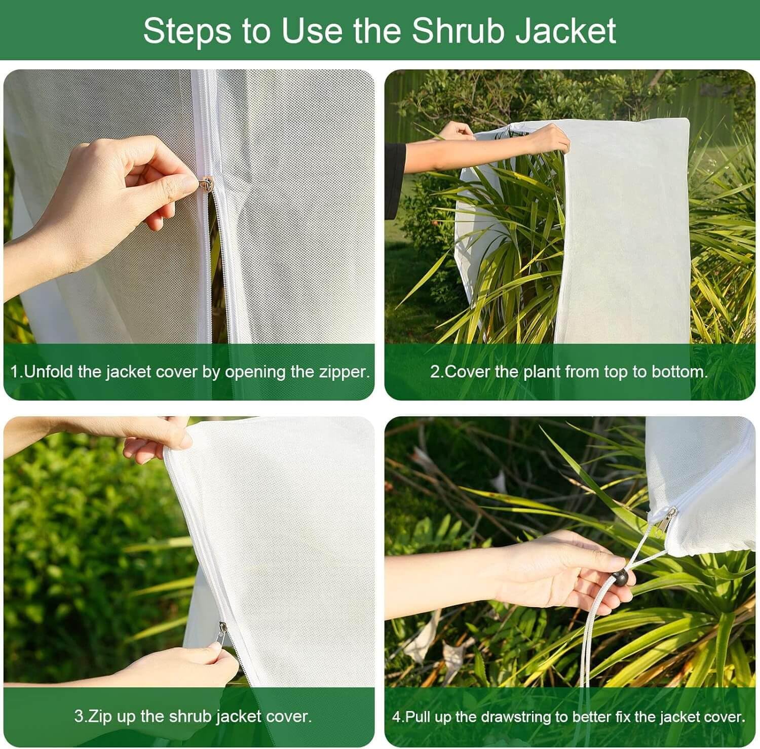 Homiton Lot De 2 Housses D'hiver Pour Plantes - Protection Contre Le