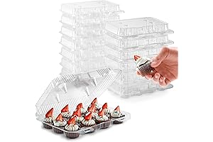 Stock Your Home Mini Disposable Plastic Cupcake Containers (20-Pack tray compartment, 12-count)