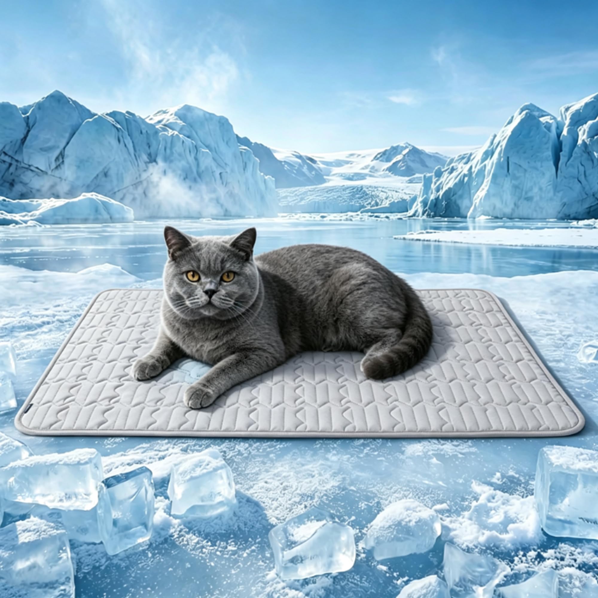 Lonivea Cooling Mat,Gel-Free 3 to 4 Degrees Cooler in Minutes，Grey：16*20in