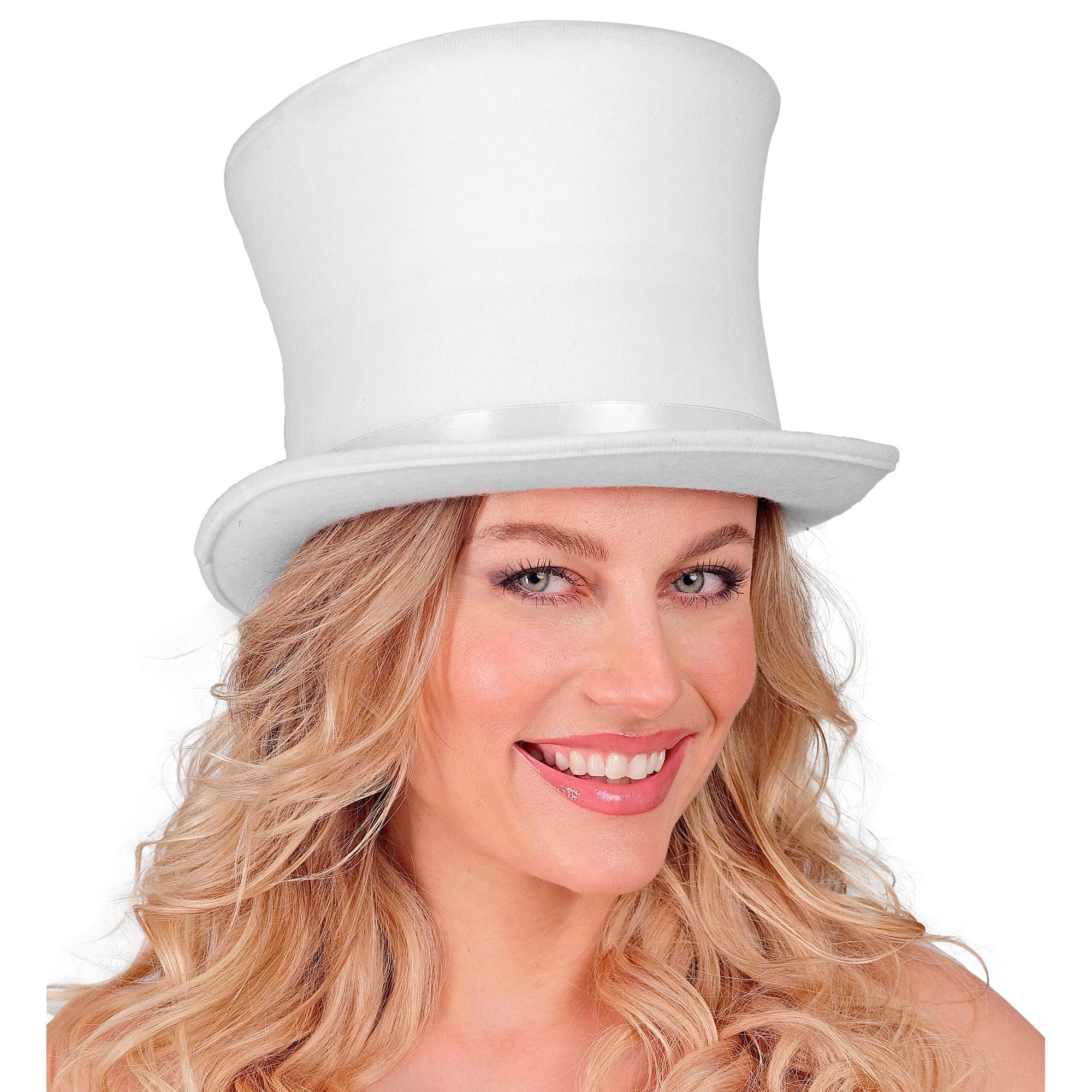 W WIDMANN MILANO Party Fashion - Cilindro anni '20 stile Gatsby con nastro e fiocco per carnevale o teatro
