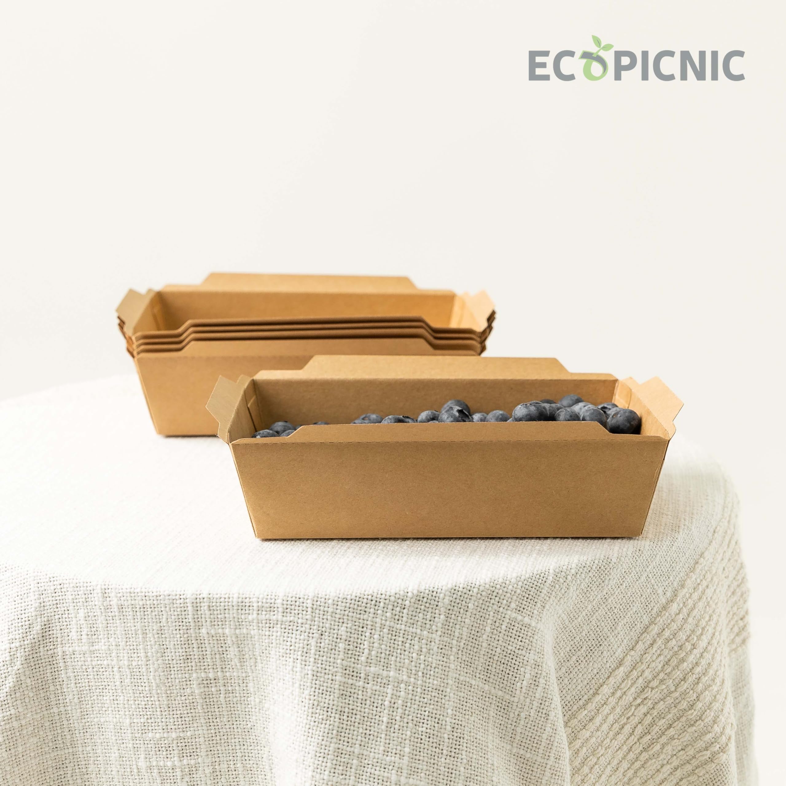 Lanchbox in Carta Kraft con Coperchio Trasparente 1200 ml - Confezione da 200 Pezzi | Scatole per Alimenti da Asporto, Contenitori Monouso per Cibo, Scatole Ecologiche