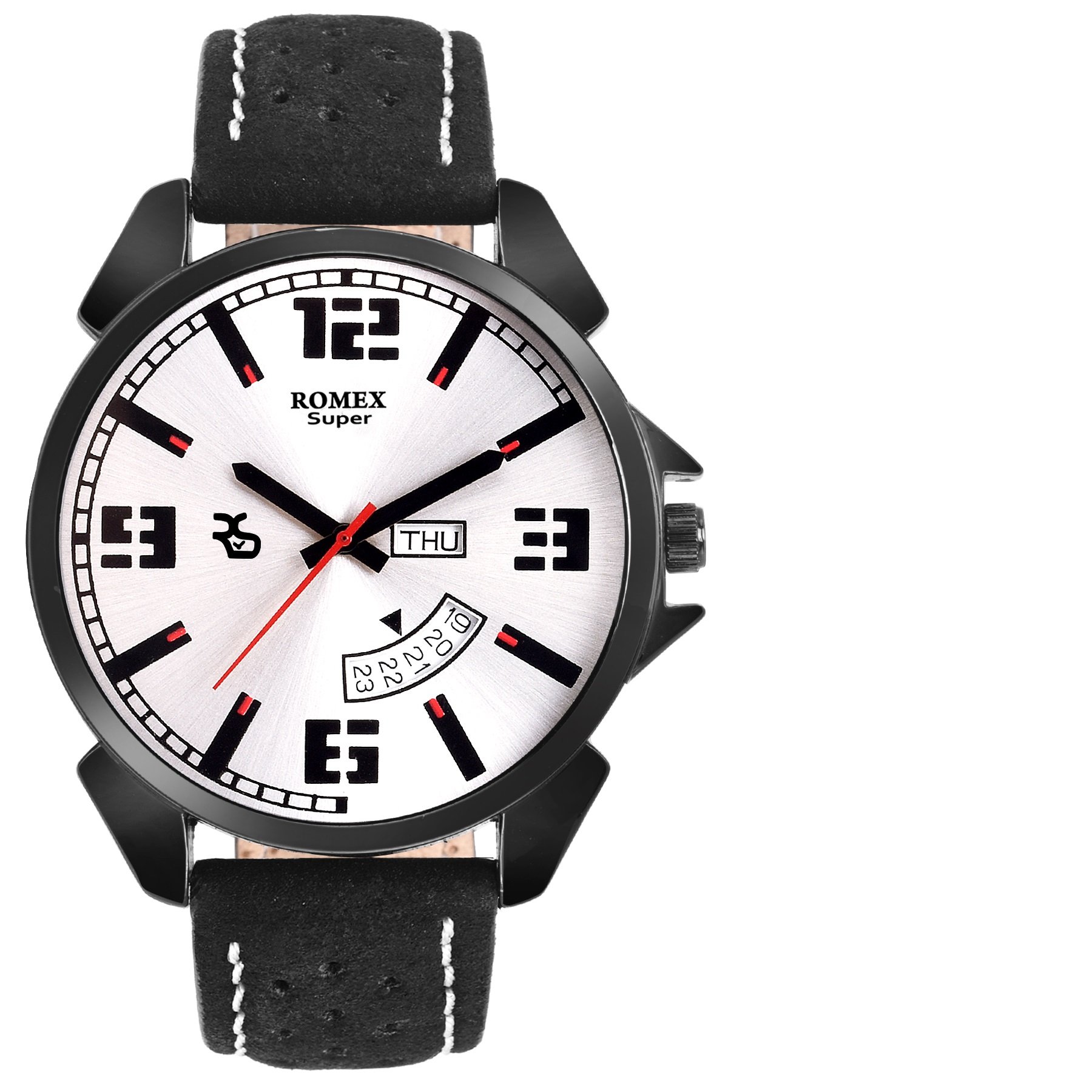 ROMEX SUPER Smile Day N Date Analog Silver DIAL Mens WATCH-DD-222BLKSLV (B01JP2FC9M) Amazon Price History, Amazon Price Tracker