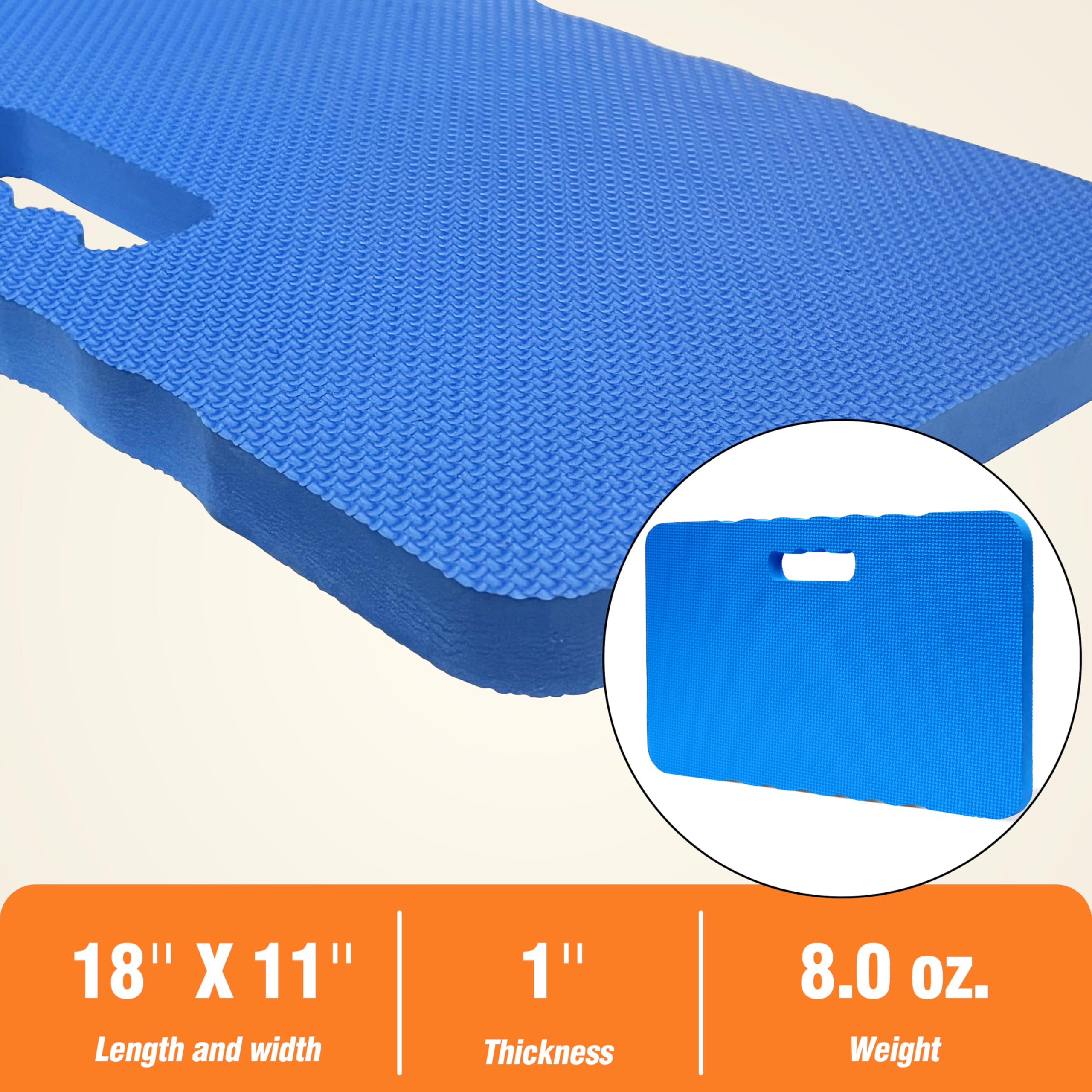Gardzen 3er-Pack Garten-Kniepolster – für Gartenarbeit, Babybad, Yoga, Pilates, Training, 45,7 x 27,9 x 2,5 cm, Blau
