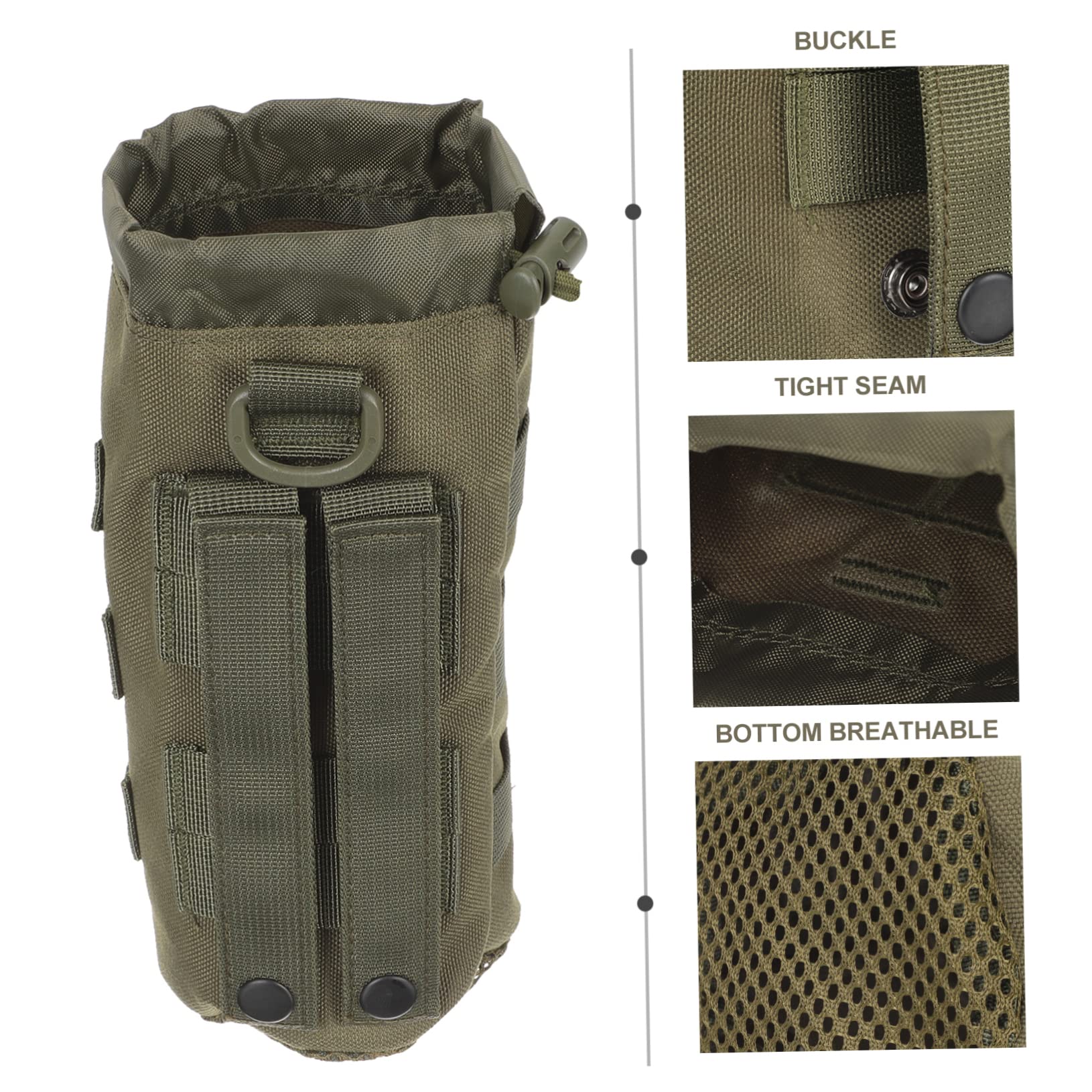 ifundom 3 Stück Tasche Für Wasserflaschen Träger Körper Tasche Für Trinkflaschen Halter Isoliert Sport Wandern Tragen Wasserflaschenschlinge Wasserflaschen-Organizer Armeegrün Nylon
