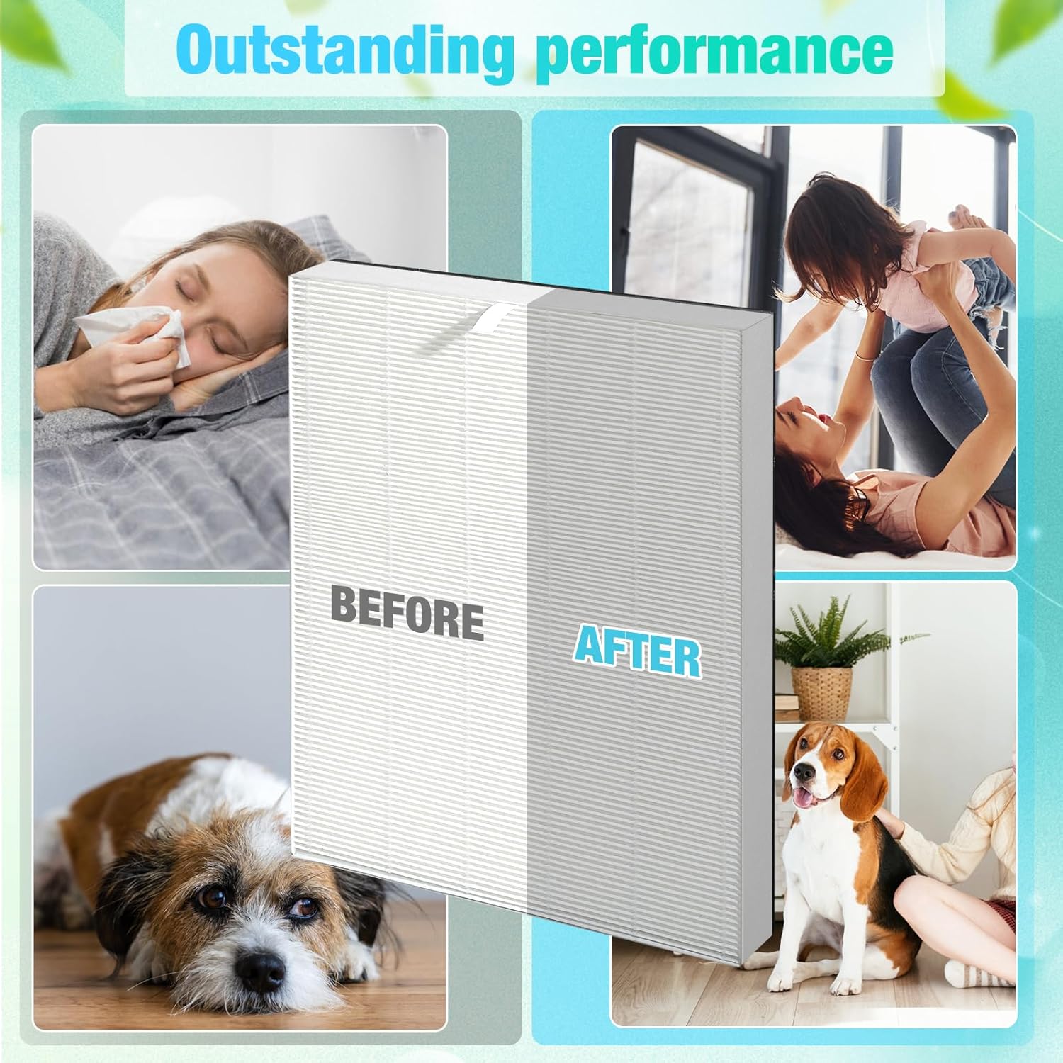 4 Pack Upgraded Air 108 Filter Replacement, Compatible with Oreck AirInstinct 75, 100, 108, 150, 200 Air Purifiers, Includes 4 Filters and 8 Carbon Fiber Pre-Filters - Image 4