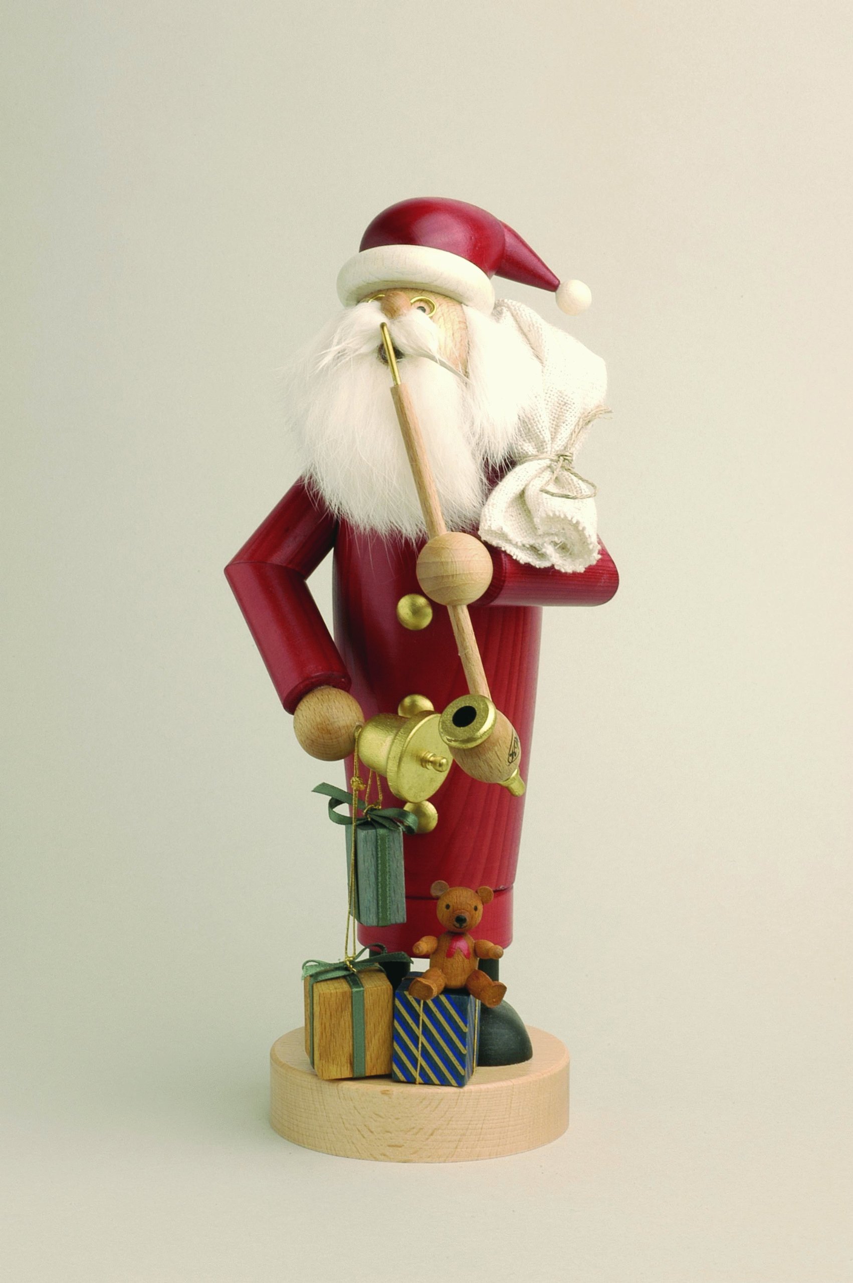 KWO Olbernhau 21705 Räuchermännchen Weihnachtsmann, 25 cm