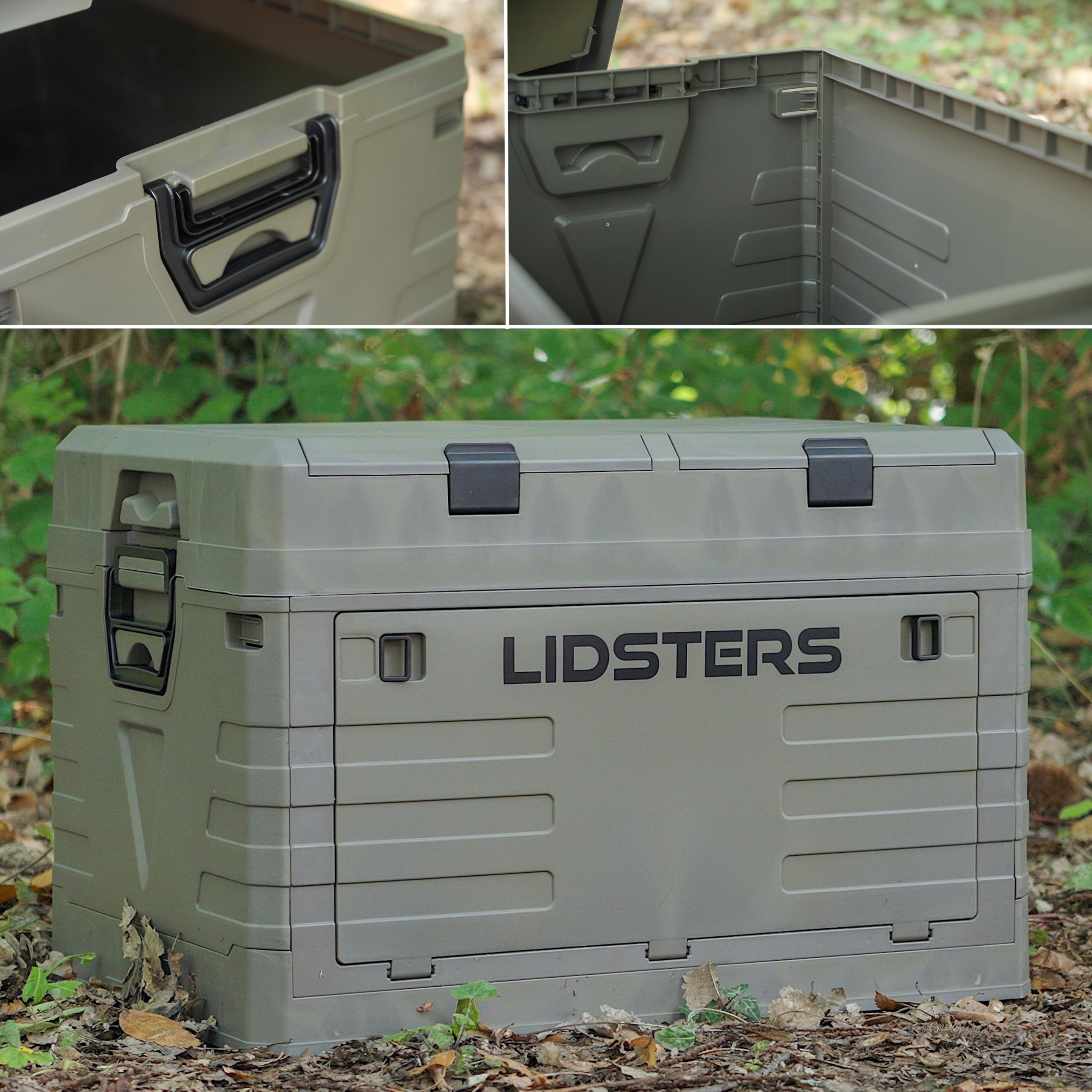 Lidsters XL Pro Storage Box 90L – Foldable Carp & Sea Fishing Tackle Gear Organiser for Camping and Outdoor Storage As Seen on Carpology