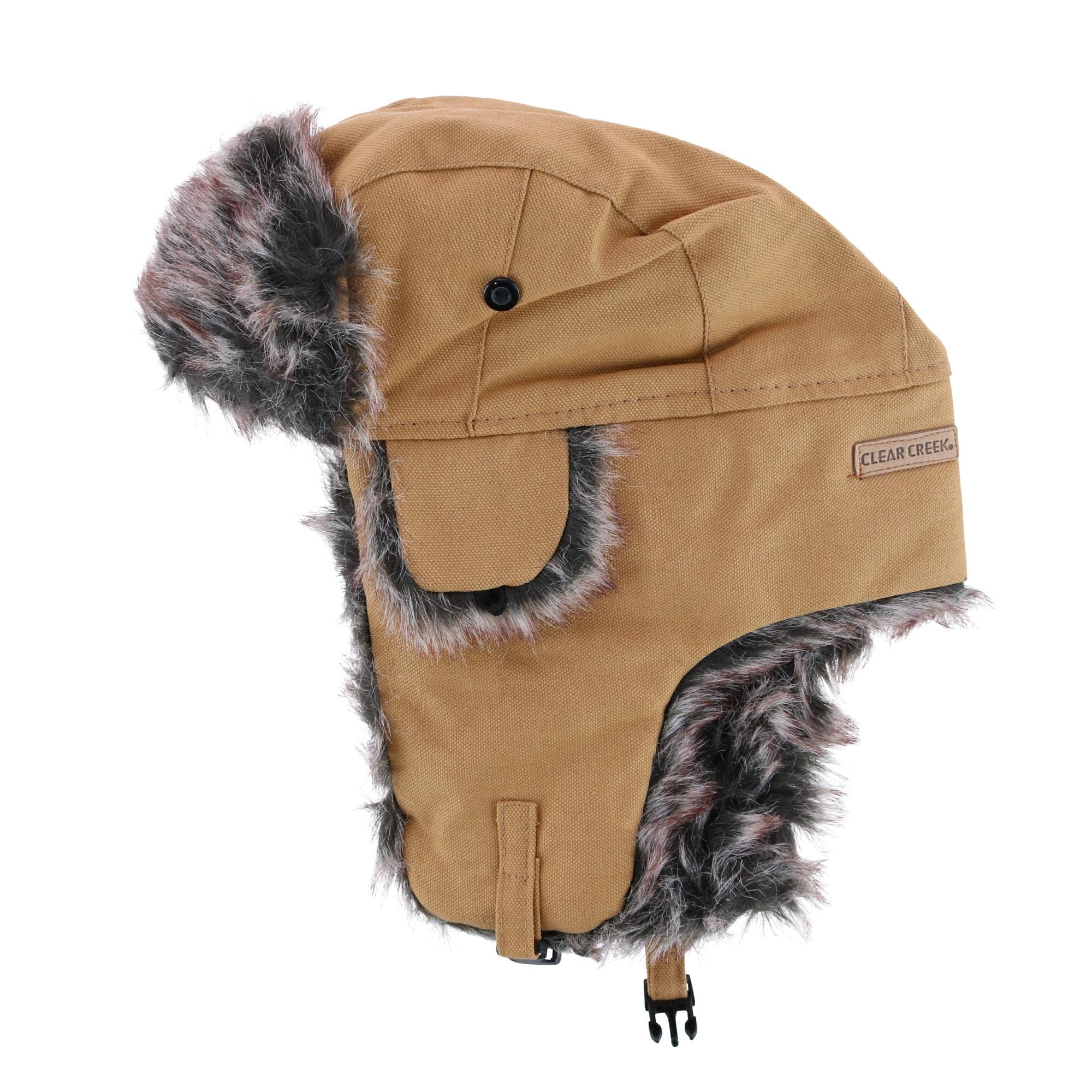 Clear CreekWomen's Twill Synthetic Fur Lined Aviator Winter Hat