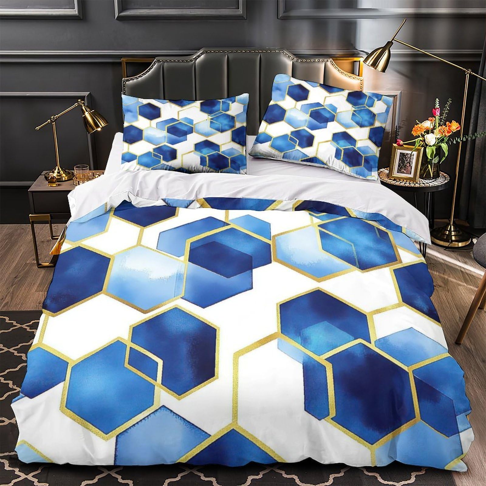 Parure de lit microfibre 3D BMX avec housse de couette respirante 260x220cm rue urbaine