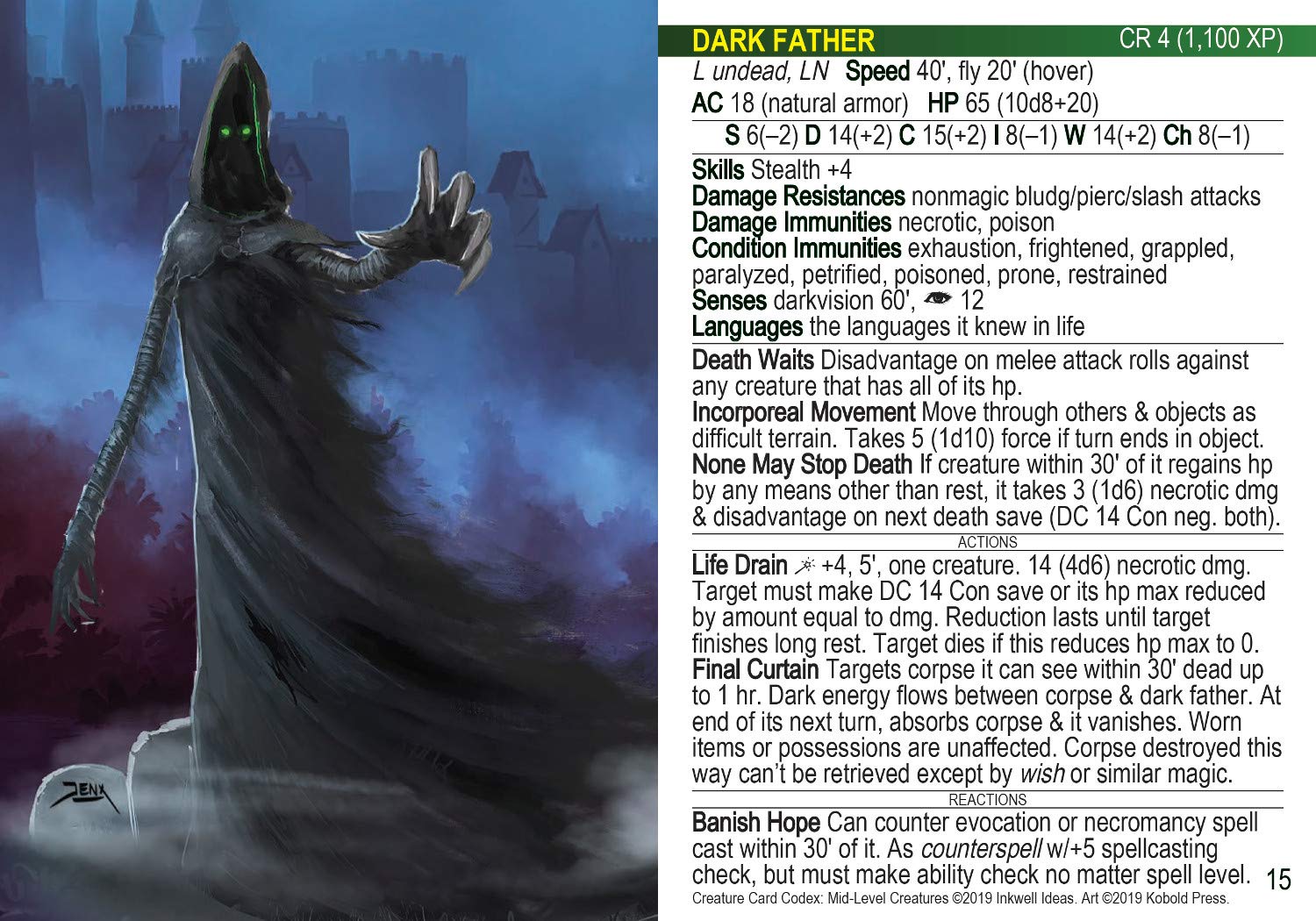 Inkwell Ideas Creature Card Codex - 432 Card Deck For D&D 5e | All Creature Codex Monsters On Cards | DM Screen Combat Helper - View #6