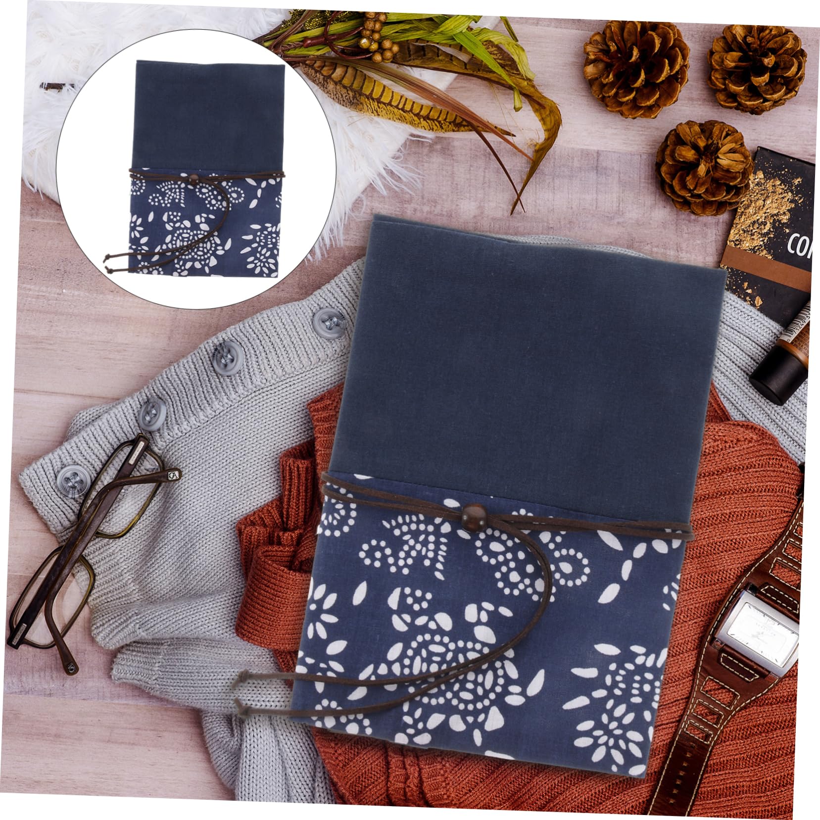 SHINEOFI Lot De 3 Couvertures De Livre En Tissu Teint Bleu Encre Protection De Livre Protection De Livre Film De Couverture USB Reliure De Livre Bandeaux Support Ruban Adhésif