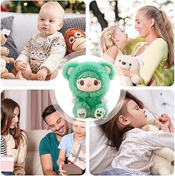 Amazon.co.jp: キッズクマのぬいぐるみ - クマのぬいぐるみ、緑の人形