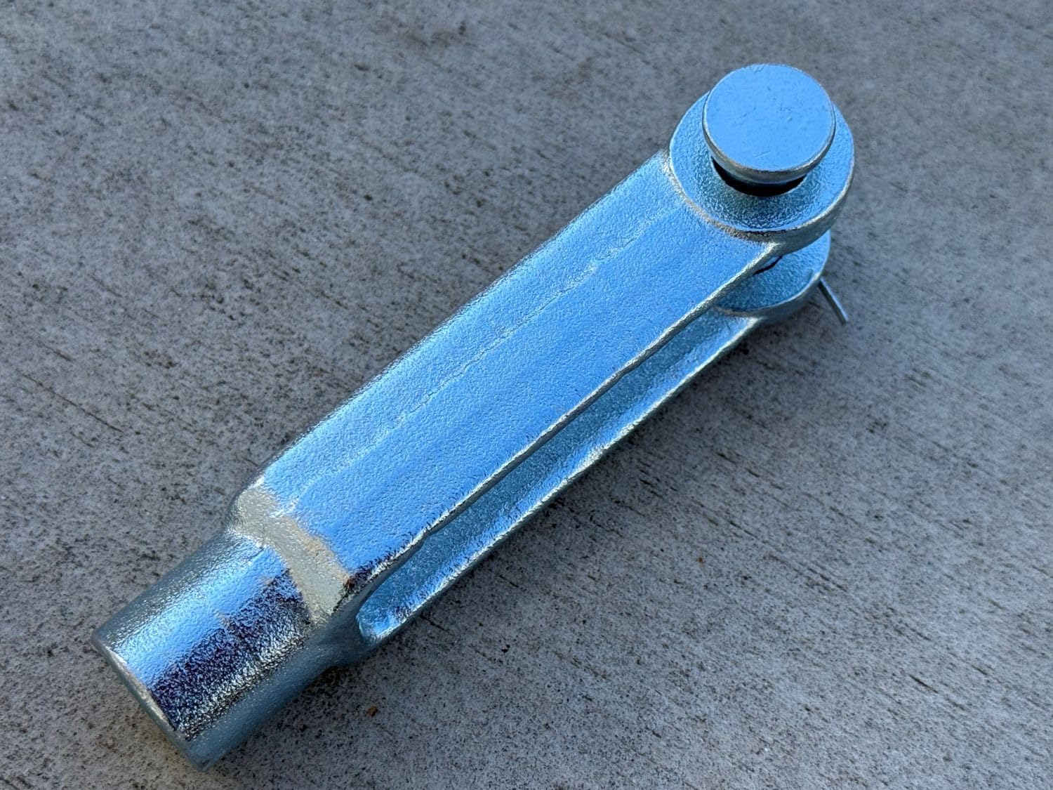 Sandbaggy 5/8"-18 Adjustable Yoke End - Galvanized Threaded Clevis [Pins Included] (5, 5/8"-18)