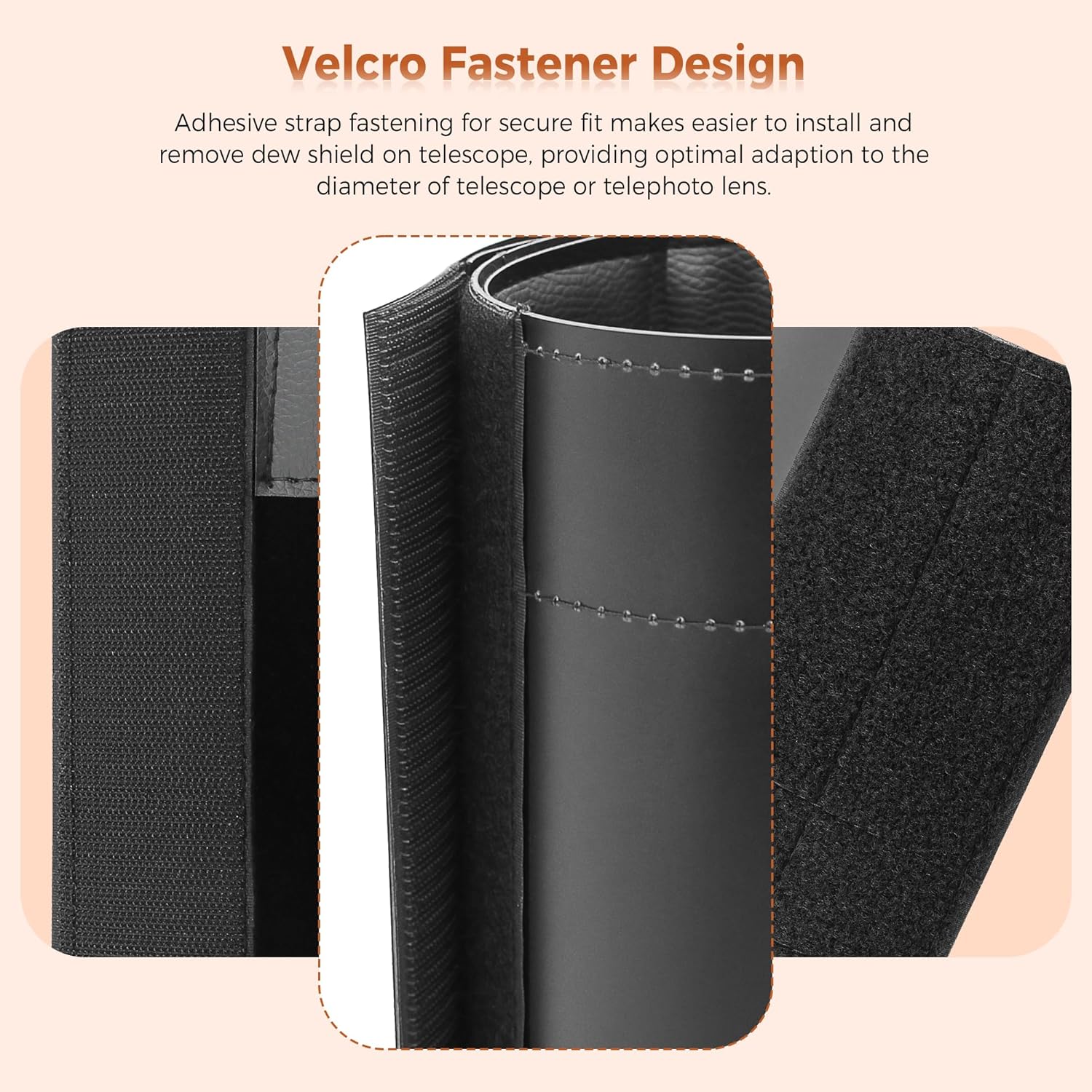 Astromania Flexible Dew Shield for Telescope Front Outer Diameter from 100-123mm Diameter - Keep Dew Away and Gives You Clear observing for the Entire Night