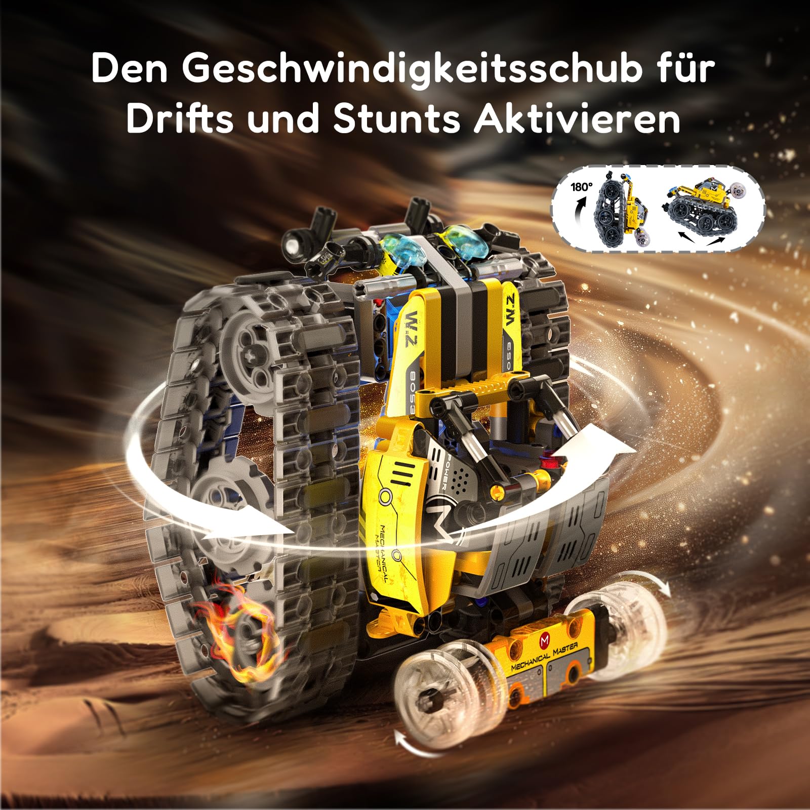 IKUPER 6-in-1 Roboter-Bausatz ab 8 Jahren mit App und Fernsteuerung | MINT Bausteine Spielzeug, Programmierbares Set für Jungen, Kinder-Geschenk zu Geburtstag und Weihnachten, 631 Teile