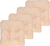 Vista 13 de Sweet Home Collection Cojines para Silla de Espuma Viscoelástica Triturada Almohadillas Premium Antideslizantes con Respaldo de Goma Microdot