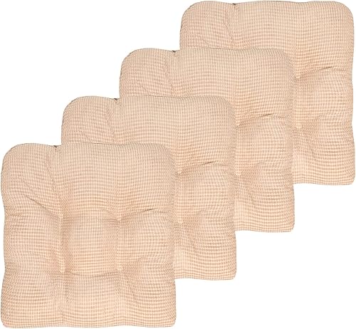 Sweet Home Collection Cojines de espuma viscoelástica triturada para silla, antideslizante y parte trasera de goma microdot prémium copetuda de 16 x