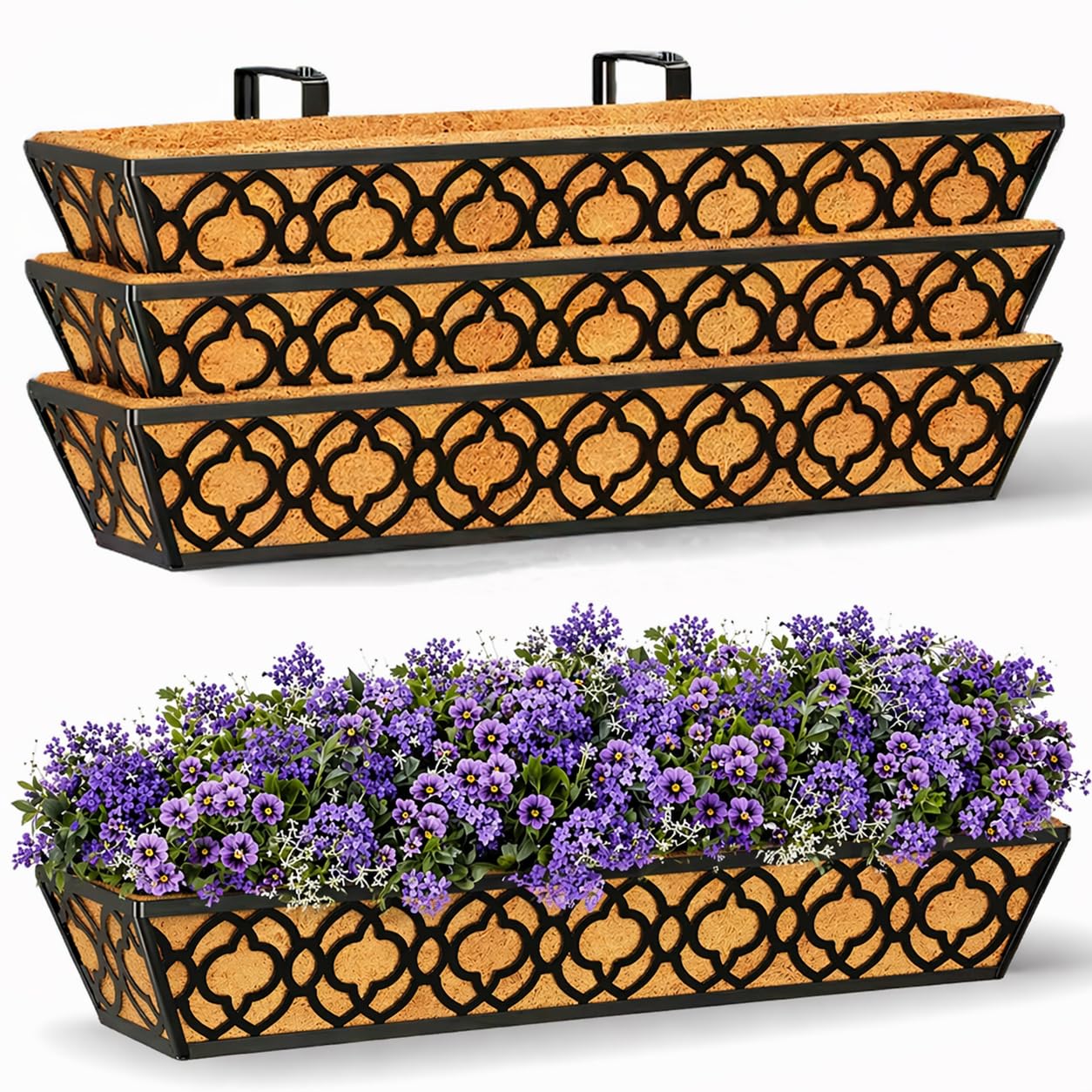 LAWYAMAI 30 4-Pack Railing Planter