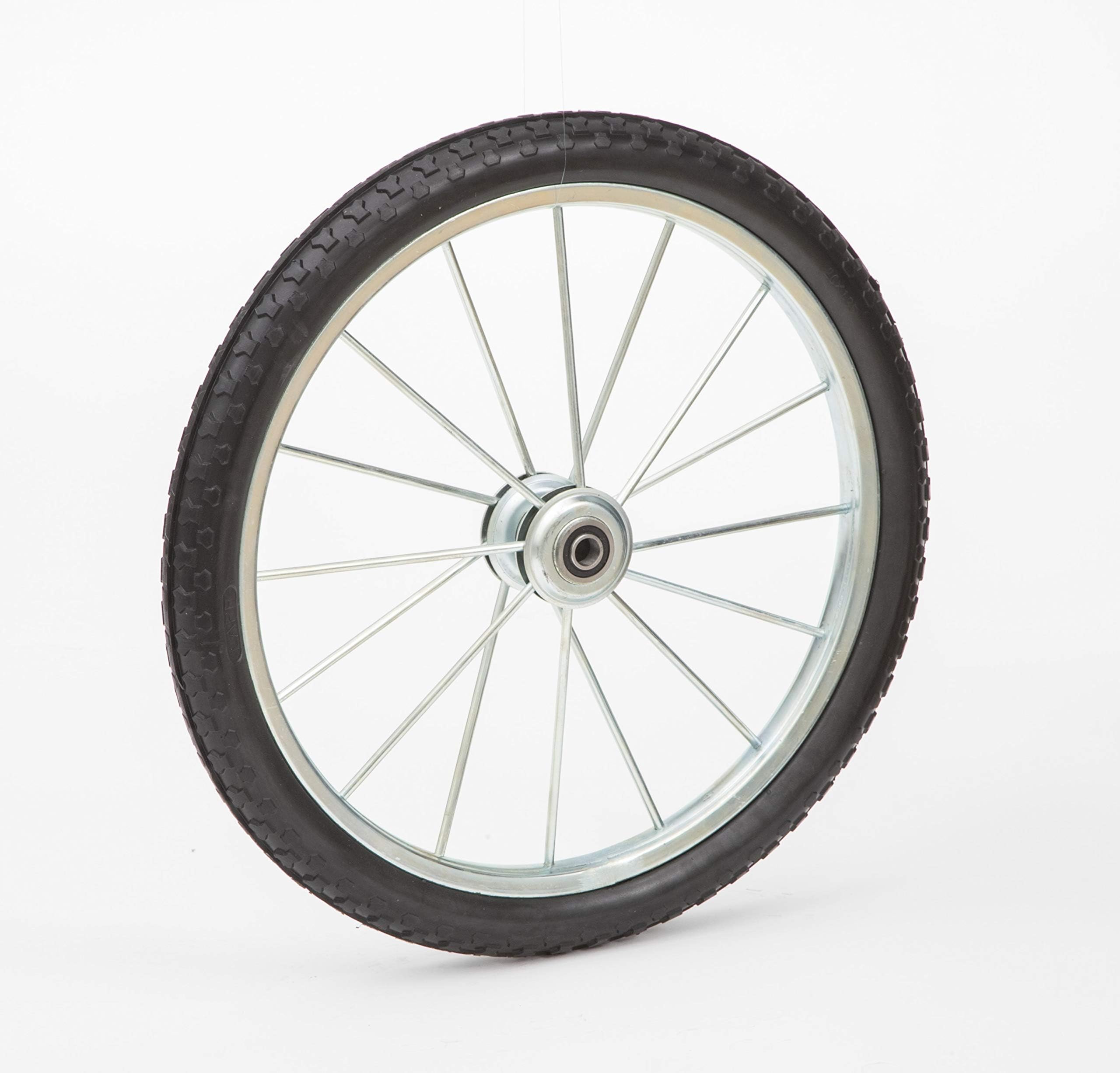 - Lapp Wagons 20" to 26" Flat Free Heavy Duty Metal Spoke Wheels | 3" Hub, 3/4" Axle Bearing | For Utility Carts | 20" x 1.95" Tire