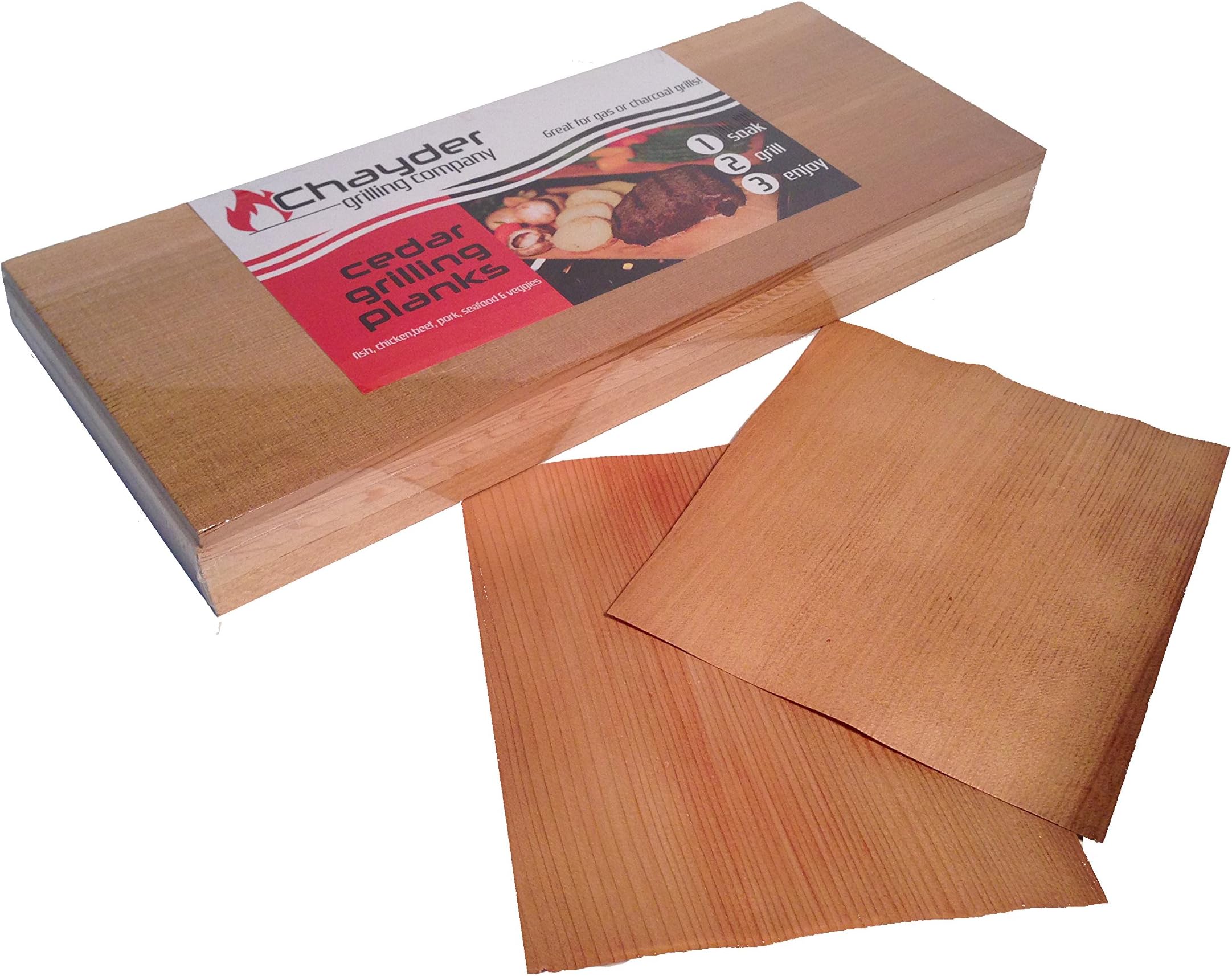 Now: Premium Cedar Grilling Plank 6 Pack of Grilling Planks Includes 2 Free Cedar Wraps and Bonus E-Recipe Book Cook Salmon Chicken Any Meat and Vegetables. Grill or Oven.