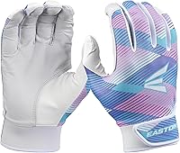 Easton Moxie Youth Batting Gloves White/Pink Large - T-Ball Baseball Softball Grip Comfort