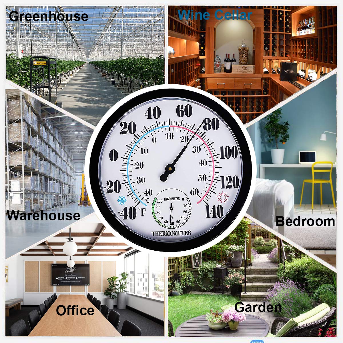 LCD Digital Temperature Humidity Meter Home Indoor... – Grandado - View #5