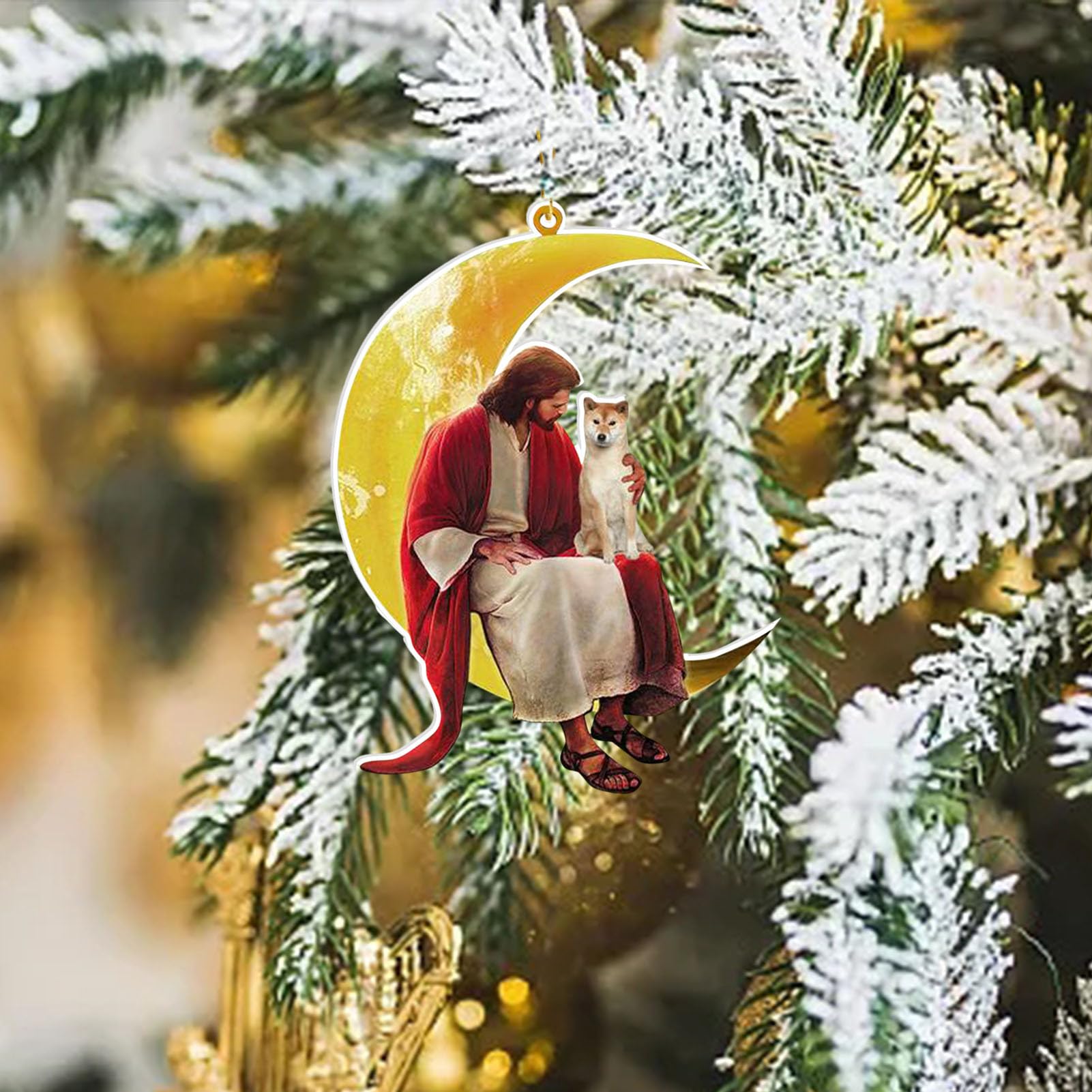 Kerststal Kerstversieringen,3D Religieuze Globe Feestartikelen | Jezus