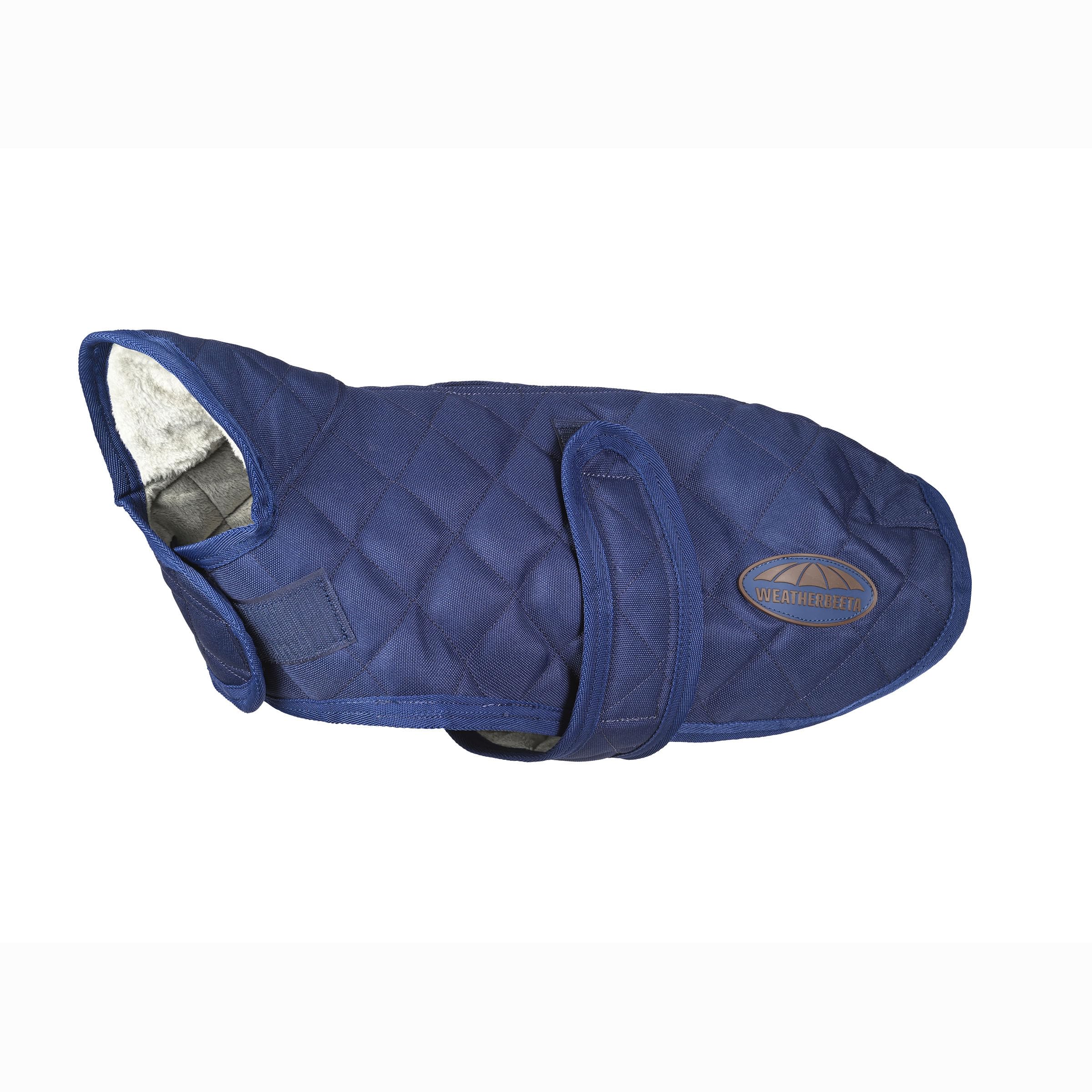 WeatherBeeta ComFiTec Deluxe Diamond Quilt Cappottino per cani, blu navy, 75 cm