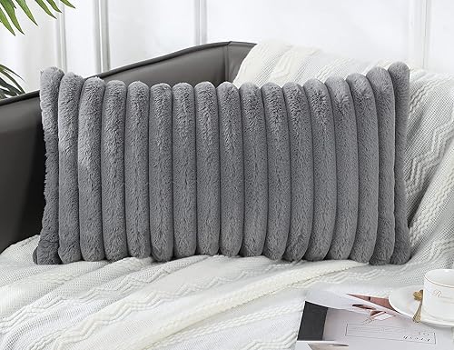 Miniatura 2 de PANOD Fundas de almohada lumbar decorativas de piel sintética de 14 x 26 pulgadas, fundas de almohada lumbares largas y bohemias para cama, sofá,