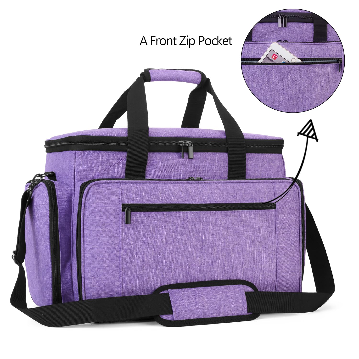 Luxja Sac Machine à Coudre avec Coussin Amovible, Sac pour Machine a Coudre | Sacoche Machine à Coudre pour Accessoires de Coudre