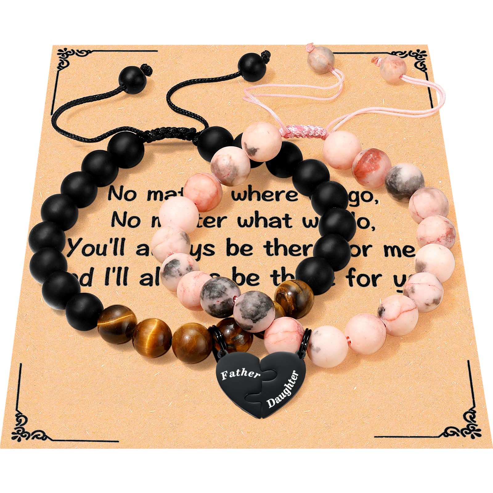 Ralukiia Mother &amp; Son Heart Matching Necklace Set - Graduation, Birthday Jewelry
