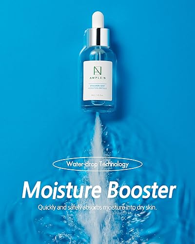 Miniatura 3 de AMPLEN Hyaluron Shot - Suero de hidratación facial con ácido hialurónico y xilitol, hidratante ultra hidratante para reducir las arrugas y restaurar