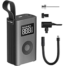 HOTO Compressore Aria Portatile, Pompa Ad Aria Portatile ADV, 150 PSI, Gonfiatore Senza Fili Con Luce LED, Display Digitale, Ricarica USB-C, Ideale Per Auto, Moto, Biciclette, Palla