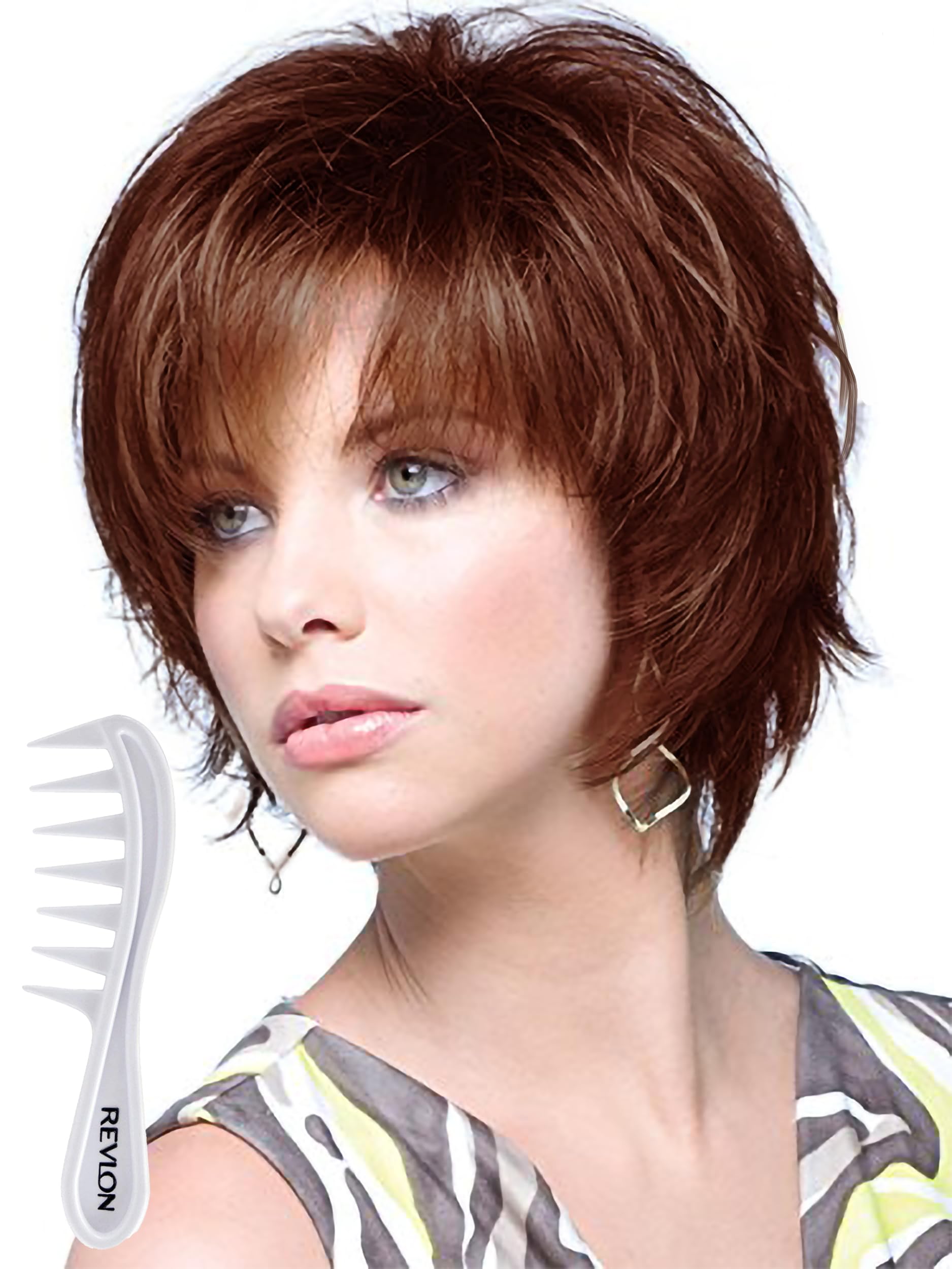 Noriko Sky Synthetic Wig with Wig Lift Comb - Auburn Sugar-R