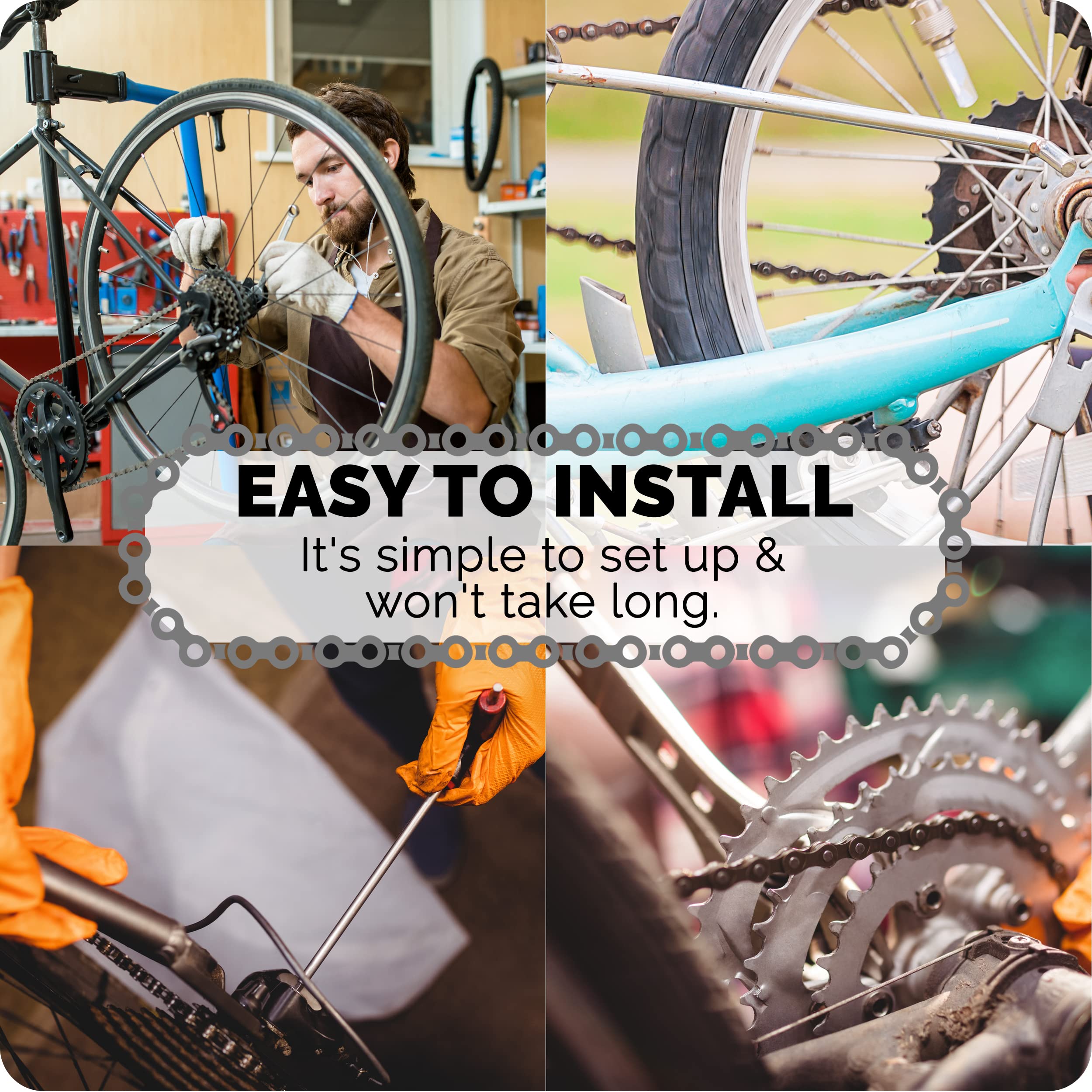 Catena Bici Single Speed 1/2 X 1/8 Catena Per Bicicletta Single - Foto 9