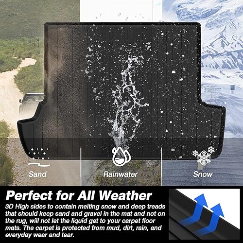 Miniatura 3 de KUST Alfombrilla de carga personalizada para Toyota 4Runner 2010-2024 2025 (solo para 7 asientos), forro de carga de goma TPE para todo tipo de clima