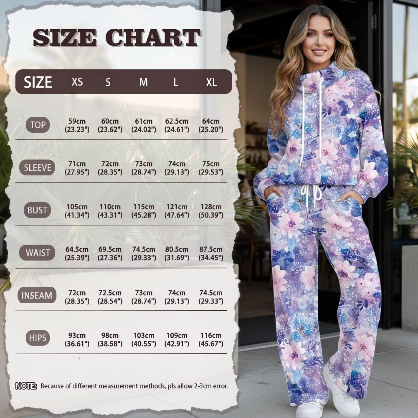 SEANATIVE Damskie 2 szt. Stroje Ponadwymiarowy dres z szyją Dres z szerokimi nogawkami Spodnie dresowe Jesień Lounge Plus Size Odzież sportowa