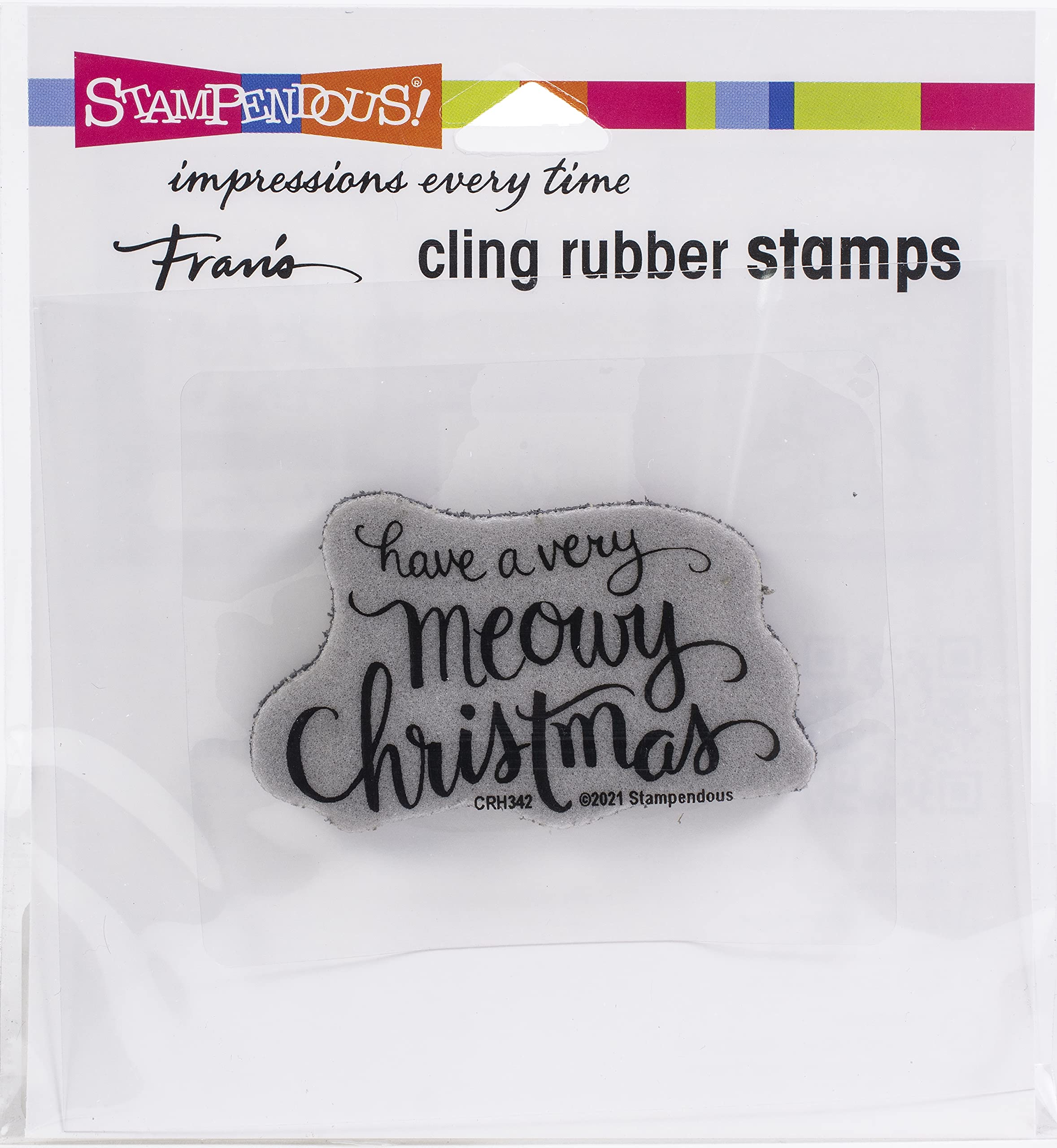 Tampon en caoutchouc Cling Meowy Christmas