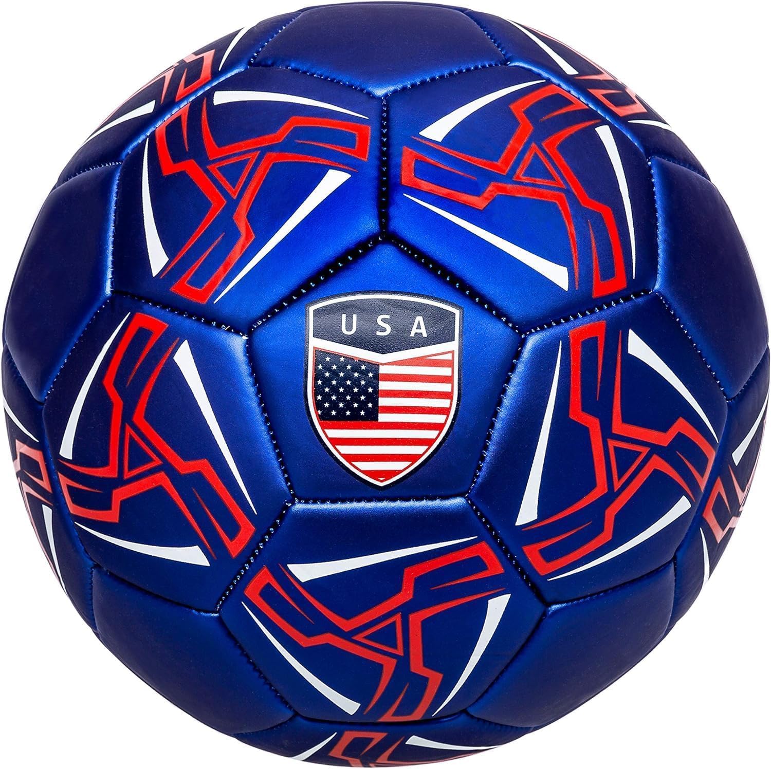 Western Star Soccer Ball USA - Official Match Grade Soccer Balls - Youth & Adult - Attractive and Durable Design - World Cup