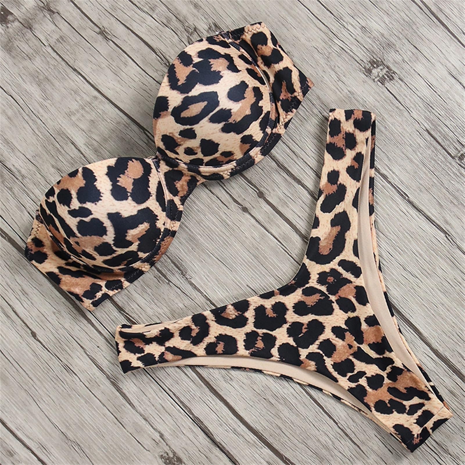 Maillot De Bain Brésilien Sexy for Femmes, Soutien-Gorge Push-up, Ensemble Deux Pièces, Taille Basse, Ensemble Deux Pièces