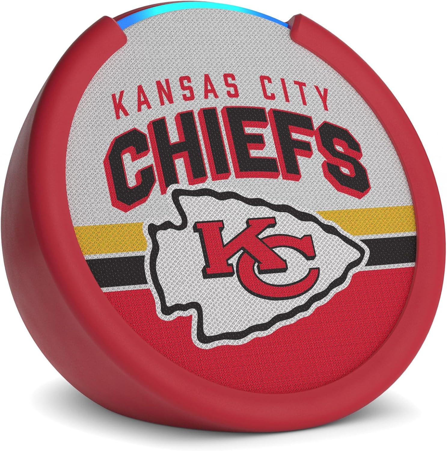 Amazon Echo Pop (newest model) | Officially Licensed NFL Limited-Edition | Kansas City Chiefs ('25-26 Season Design)