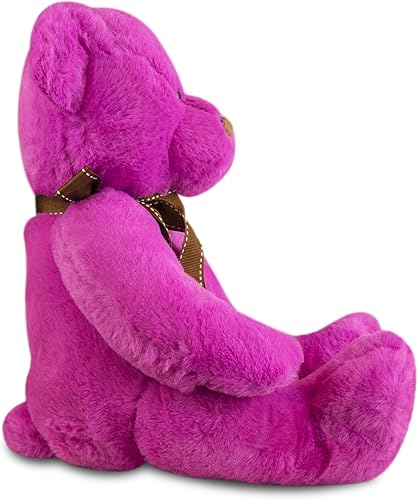 Miniatura 2 de Gitzy Osos de peluche sentados animales de peluche coloridos para niños osos de felpa de 12 pulgadas rosa