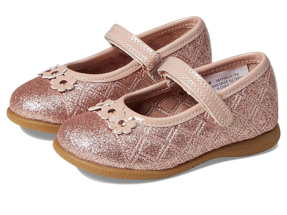 Rachel Shoes Lilith (Toddler/Little Kid) (Rose Glitter) Girl's Shoes INTERNATIONAL SHIPPING