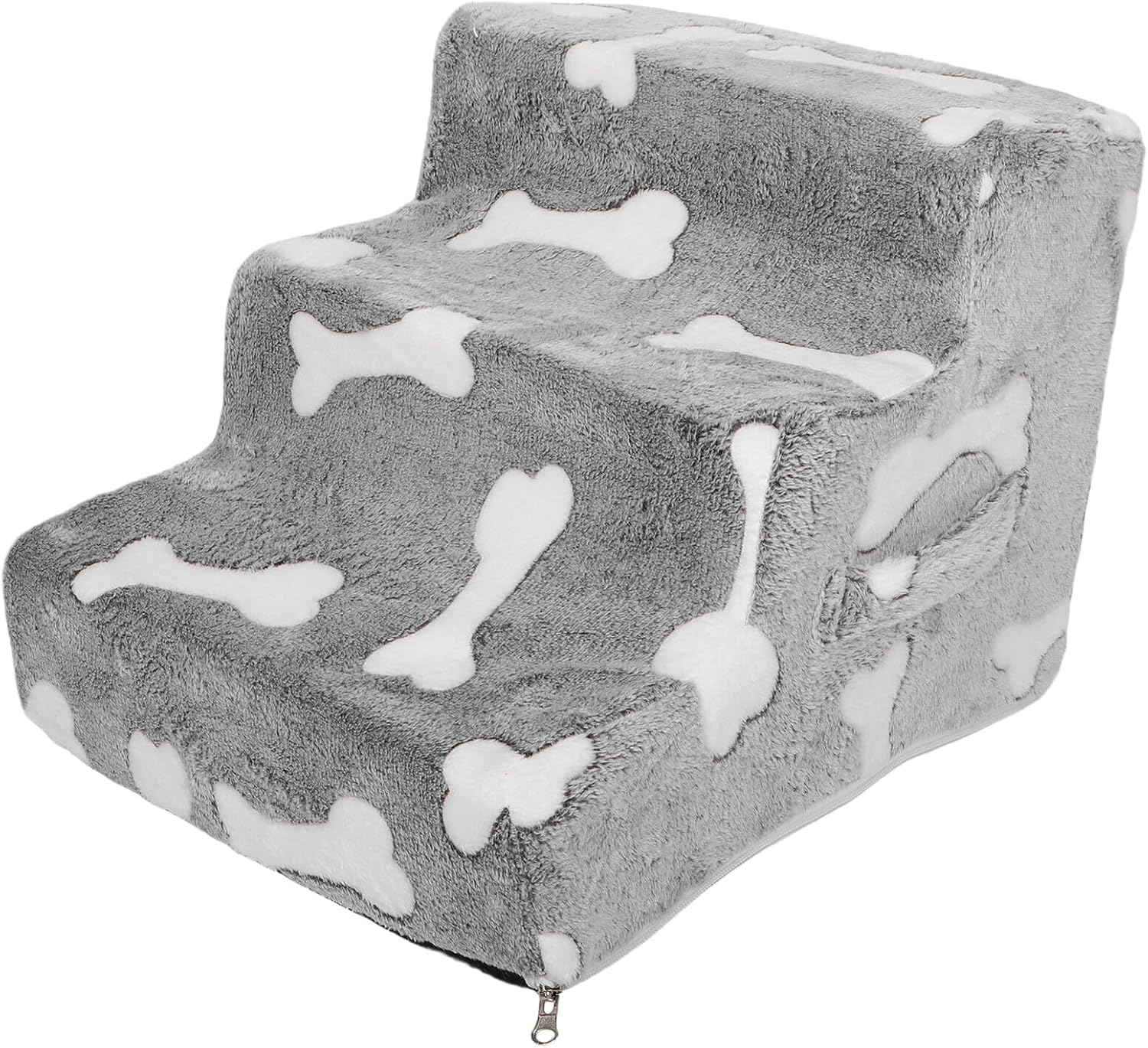 YARNOW Small Dog Stairs for Beds and Couch, Non-Slip Indoor Pet Steps with Bone Print, Stable Creative Ladder for Cats and Small Dogs, 34x40x30cm