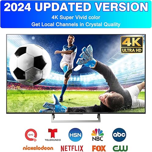 Miniatura 2 de Antena de TV digital para Smart TV en interiores, antena de recepción de largo alcance de 120 millas para TV digital HD para interiores con