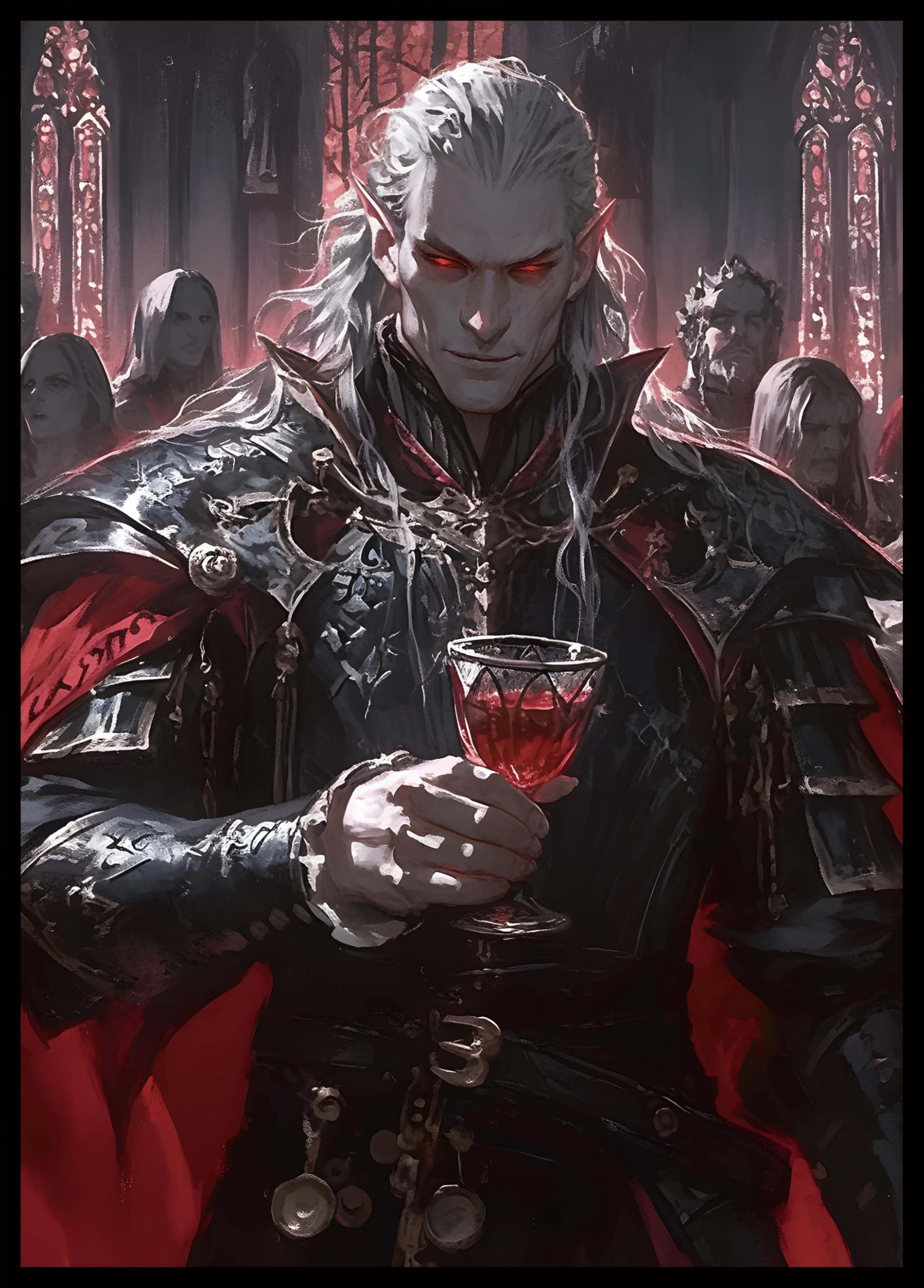 FUNinEDH MTG Card Sleeves - Vampire(Light) - 100 CT EDH Commander Sleeves for Magic the Gathering